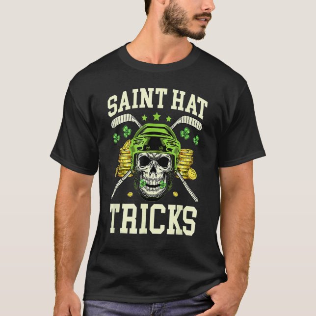 Saint Hat Tricks Hockey Shenanigan Shamrock St Pat T-Shirt (Vorderseite)