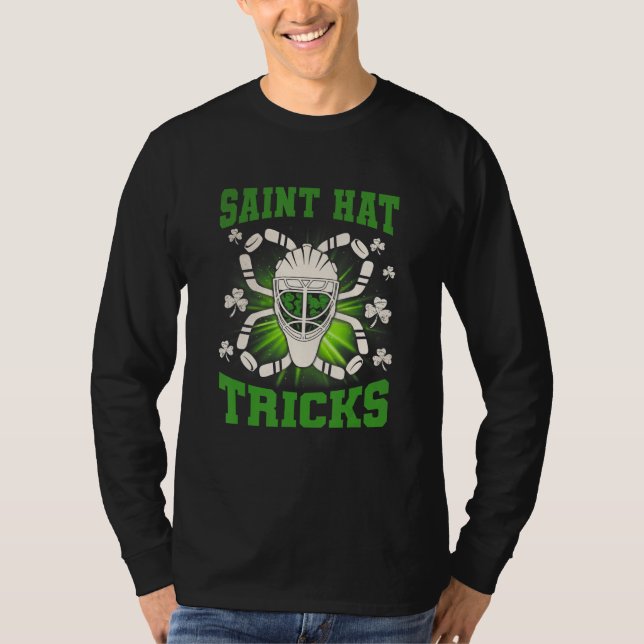 Saint Hat Tricks Leprechaun St Patrick Day Hockey  T-Shirt (Vorderseite)