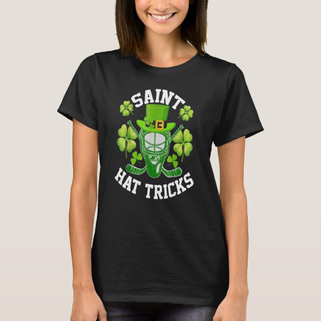 Saint Hat Tricks St Patrick's Day Hockey Hat Trick T-Shirt (Vorderseite)