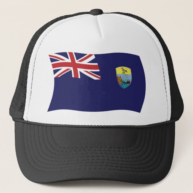 Saint Helena Flag Hat Truckerkappe (Vorderseite)