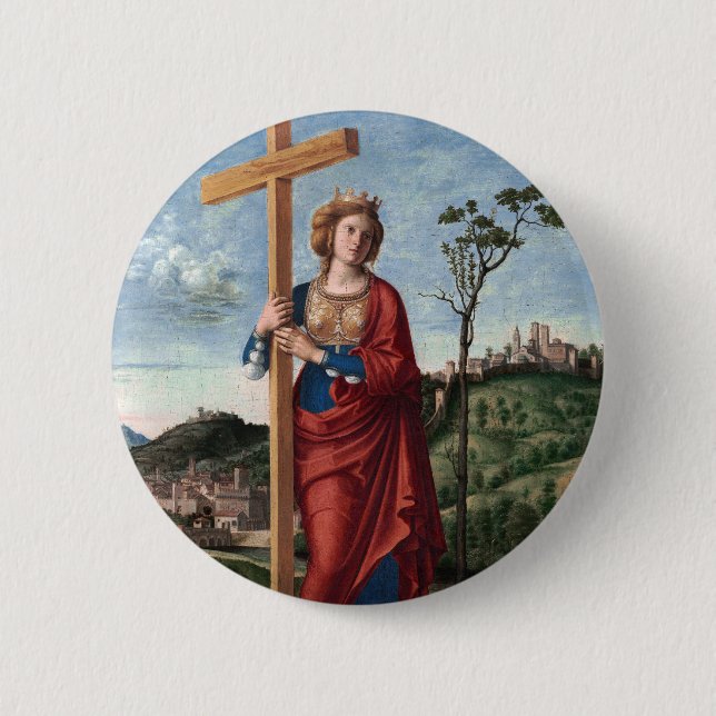 Saint Helena von Cima da Conegliano Button (Vorderseite)
