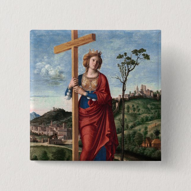 Saint Helena von Cima da Conegliano Button (Vorderseite)