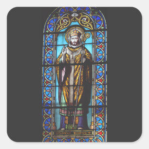 Saint Hilary of Poitiers Quadratischer Aufkleber