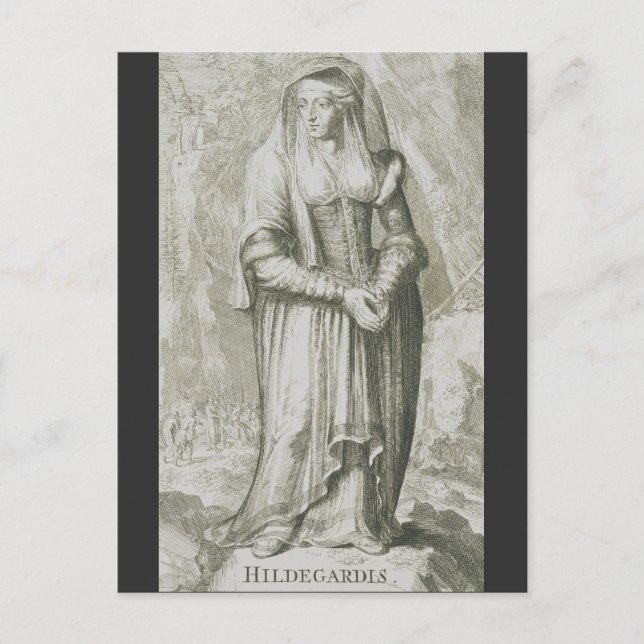 Saint Hildegard von Bingen Postkarte (Vorderseite)