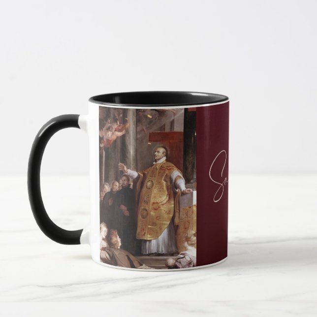 Saint Ignatius Loyola, katholische Kaffeepugel Tasse (Links)