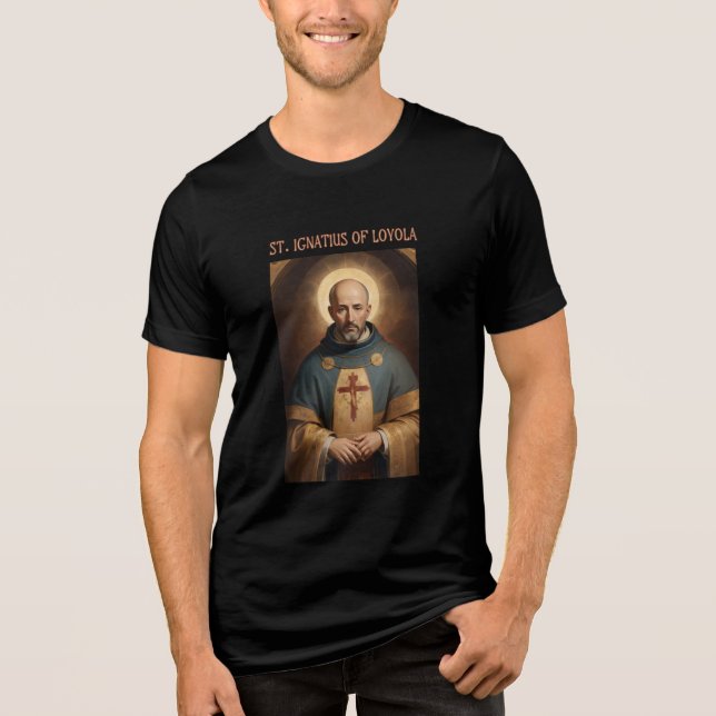 Saint Ignatius von Loyola römisch-katholisch Tri-Blend Shirt (Vorderseite)