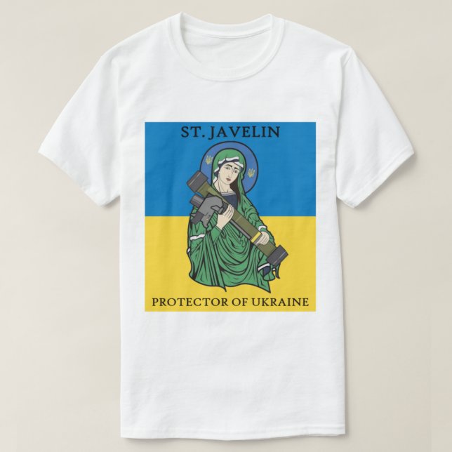 Saint-Javelin - Der Beschützer der Ukraine T-Shirt (Design vorne)