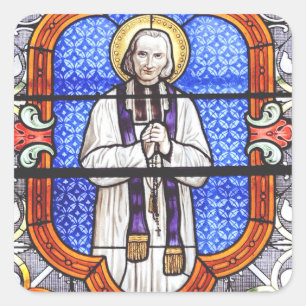 Saint Jean Baptiste Marie Vianney Quadratischer Aufkleber