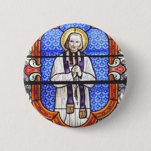 Saint Jean Vianney Premium Soul Guide Kunst Druck Button