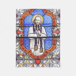 Saint Jean Vianney Premium Soul Guide Kunst Druck Fleecedecke