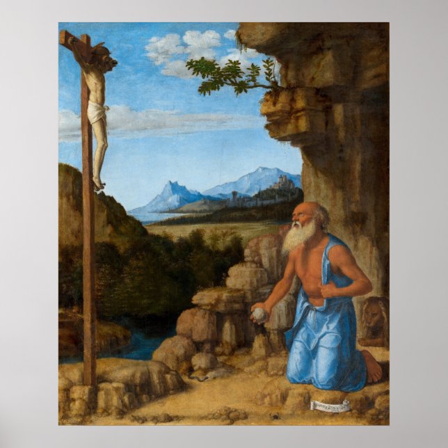 Saint Jerome - Cima da Conegliano Kunstgewerbe Poster (Vorne)