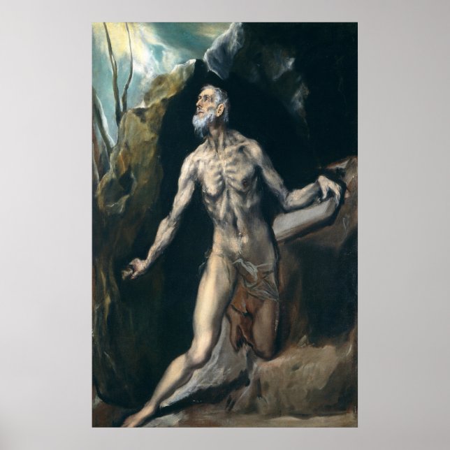 Saint Jerome - El Greco, griechisches Kunstposter Poster (Vorne)