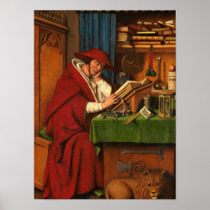 Saint Jerome in Seiner Studie, 1435 von Jan van Ey Poster