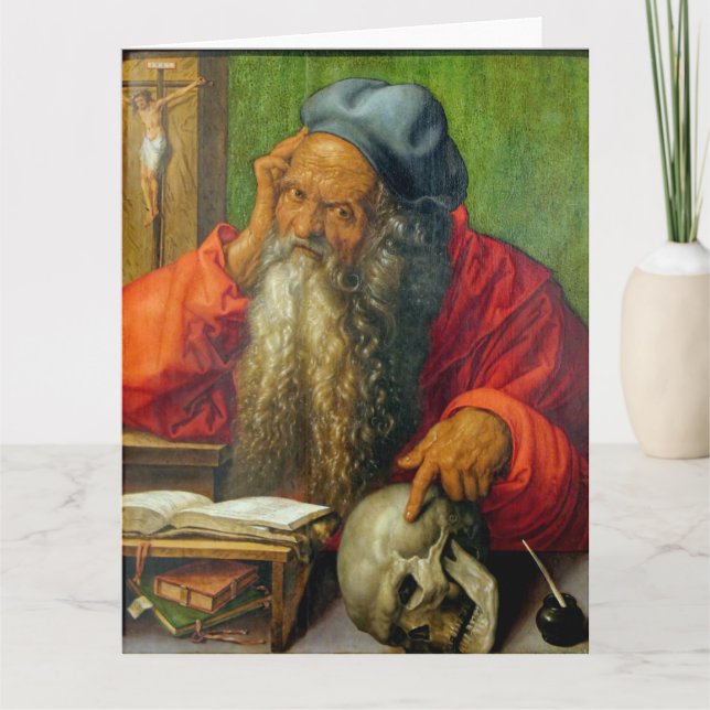 Saint Jerome in Seiner Studie - Albrecht Dürer Karte (Vorderseite)