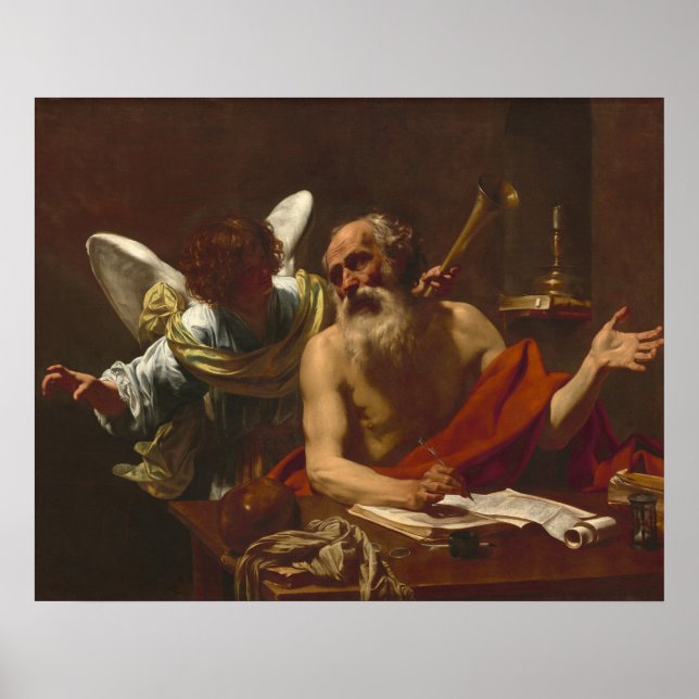 Saint Jerome - Simon Vouet Fine Art Poster (Vorne)