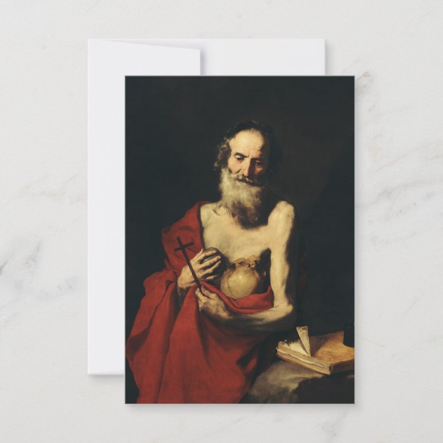 Saint Jerome von Jusepe de Ribera Dankeskarte (Vorderseite)