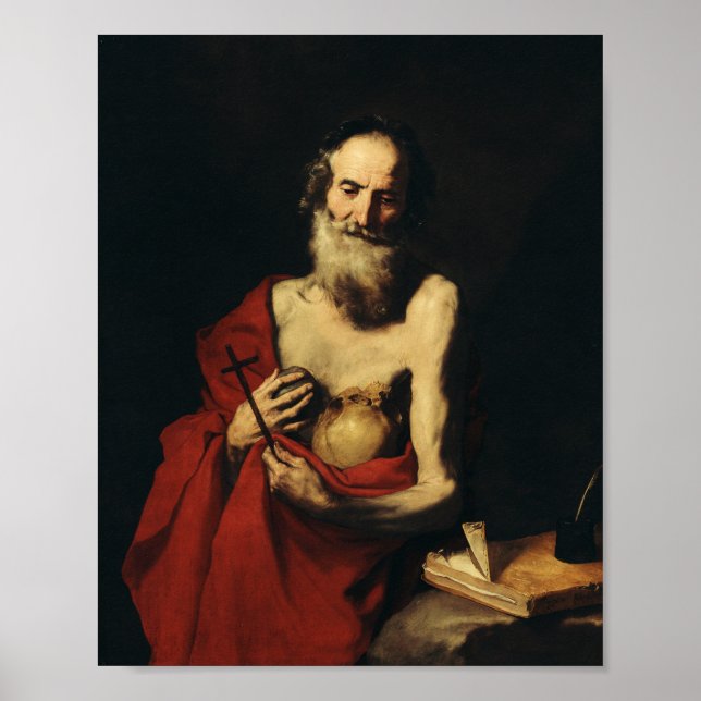 Saint Jerome von Jusepe de Ribera Poster (Vorne)