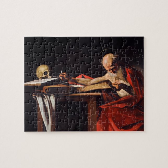 Saint Jerome Writing by Michelangelo Caravaggio Puzzle (Horizontal)