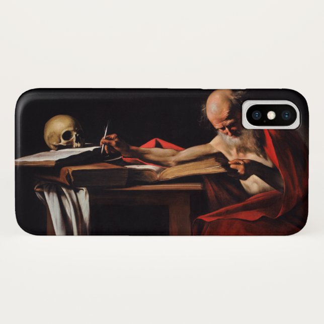 Saint Jerome Writing (von Caravaggio) Case-Mate iPhone Hülle (Rückseite (Horizontal))