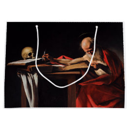 Saint Jerome Writing (von Caravaggio) Große Geschenktüte