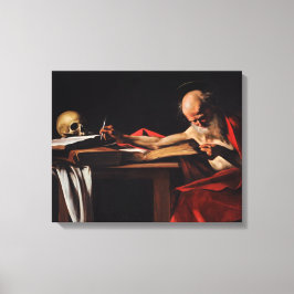 Saint Jerome Writing (von Caravaggio) Leinwanddruck
