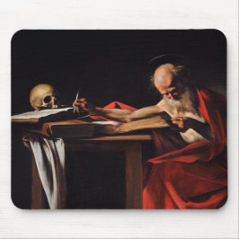 Saint Jerome Writing (von Caravaggio) Mousepad