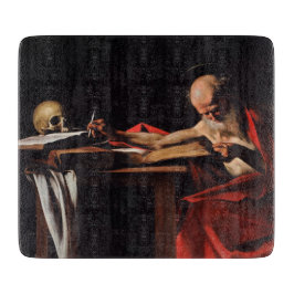 Saint Jerome Writing (von Caravaggio) Schneidebrett