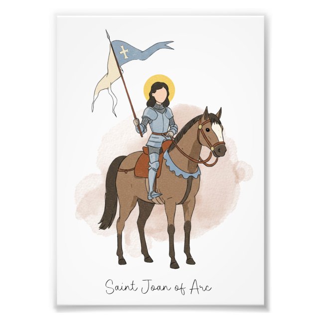 Saint Joan of Arc, Catholic Saint Photo Print Fotodruck (Vorne)