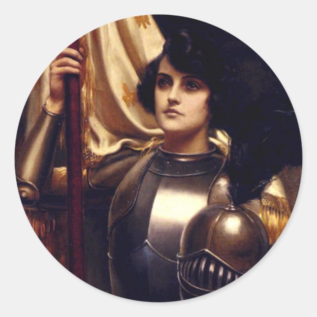 Saint Joan of Arc Runder Aufkleber (Vorderseite)
