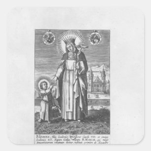 Saint Joan von Frankreich und Valois Quadratischer Aufkleber