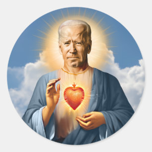 Saint Joe Biden Prayer Candle Runder Aufkleber