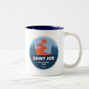Saint Joe Wild und Landschaftlicher Fluss Idaho Zweifarbige Tasse
