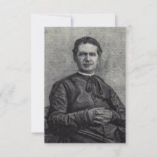 Saint John Bosco – Premium B&W Holy Card Dankeskarte