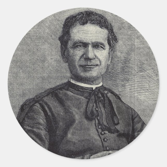 Saint John Bosco Priest und Confessor Runder Aufkleber (Vorderseite)