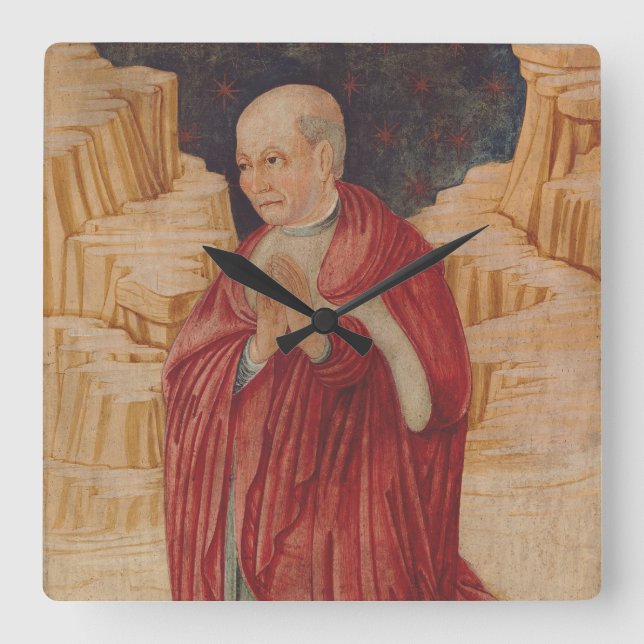 Saint John Cassian Church Vater Quadratische Wanduhr (Vorderseite)