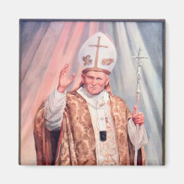 Saint John Paul II. zeigt diesen Heiligen Stolz.  Magnet