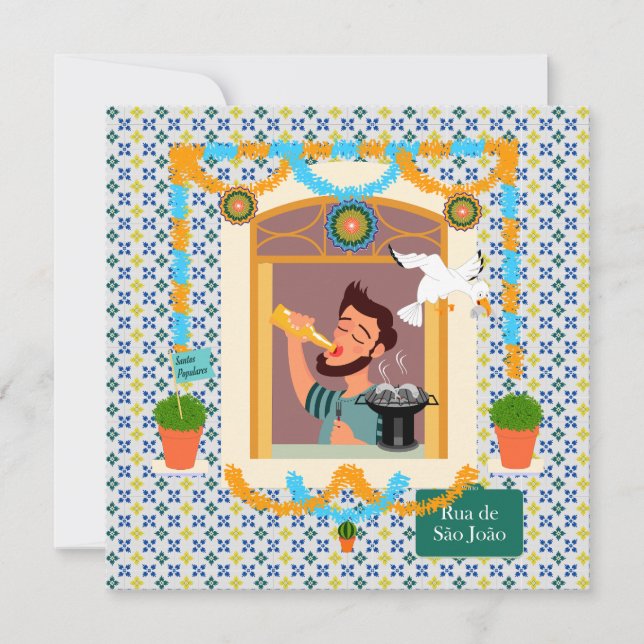 Saint John Portusese Festa Neighbor Einladung (Vorderseite)