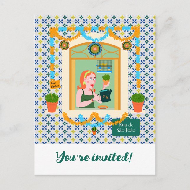 Saint John Portusese Festa Neighbor Einladungspostkarte (Vorderseite)