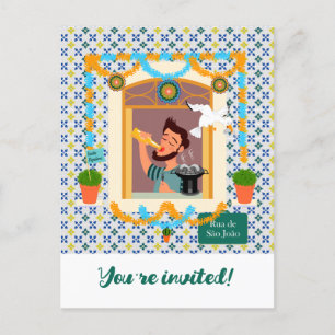 Saint John Portusese Festa Neighbor Einladungspostkarte
