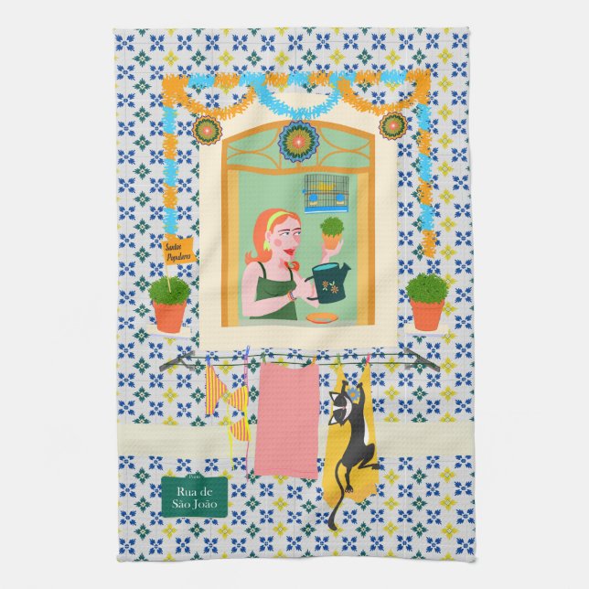 Saint John Portusese Festa Neighbor Geschirrtuch (Vertikal)