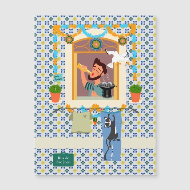 Saint John Portusese Festa Neighbor Magnetkarte (Vorderseite)