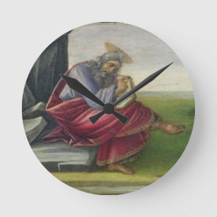 Saint John the Divine on Patmos, Writing the Book Runde Wanduhr