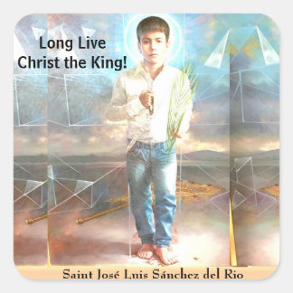 Saint José Luis Sánchez del Rio Quadratischer Aufkleber