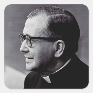 Saint Josemaria Escriva Quadratischer Aufkleber