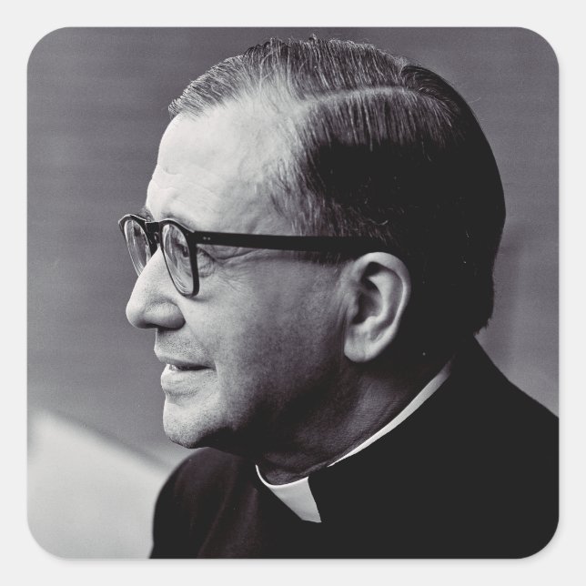 Saint Josemaria Escriva Quadratischer Aufkleber (Vorderseite)