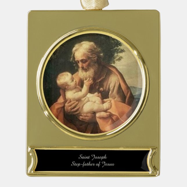 Saint Joseph Banner-Ornament Gold (Vorderseite)