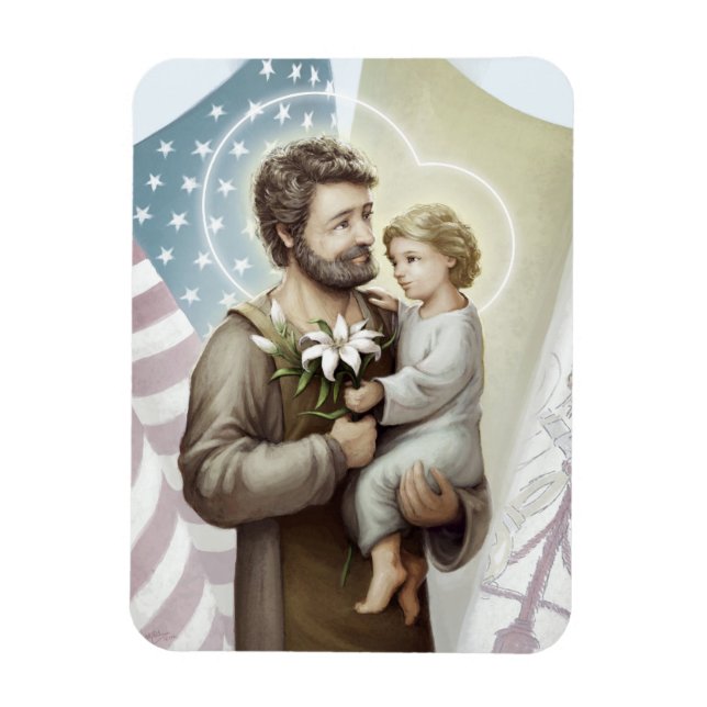 Saint Joseph der Beschützer Magnet (Vertikal)