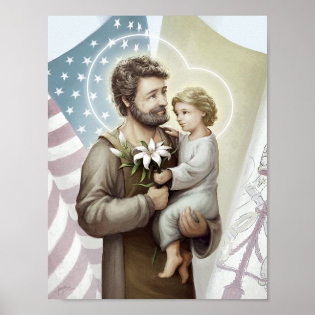 Saint Joseph der Beschützer Poster (Vorne)