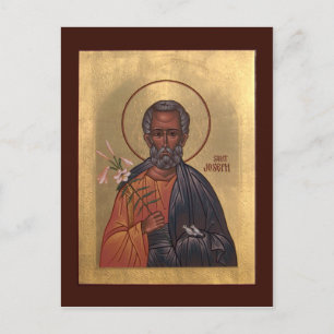 Saint Joseph die Betrothed-Gebetskarte Postkarte