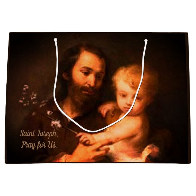 Saint Joseph mit Christus Kind Große Geschenktüte (Vorderseite)
